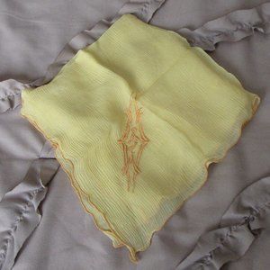 vintage embroidered silk handkerchief hankie pocket square